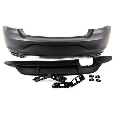 Fits VW Polo GTI 2014-2017 Rear Bumper Complete Primed With Brackets For Twin Exhaust - tradevehicleparts.co.uk