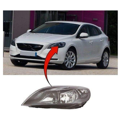 Fits Volvo V40 2012-2016 Headlight Headlamp Electric With Motor Black Type Passenger Side