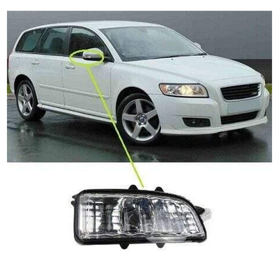 Fits Volvo V50 2006-2012 Door Wing Mirror Indicator Clear Lens Driver Side
