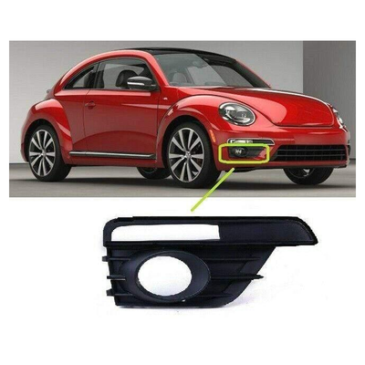 Fits VW Beetle 2016-2018 Front Bumper Fog Grille Black With Fog Lamp Hole Driver Side