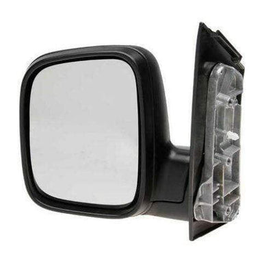 Fits VW Caddy 2004-2015 Door Wing Mirror Electric Heated Black Passenger Side - tradevehicleparts.co.uk