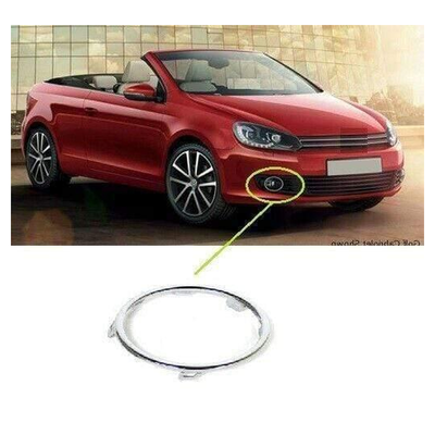 Fits VW Golf Cabriolet 2009-2012 Front Bumper Fog Grille Chrome Ring Mouldig O/S