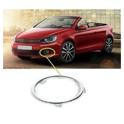 Fits VW Golf Cabriolet 2011-2016 Front Bumper Fog Grille Chrome Ring Moulding N/S