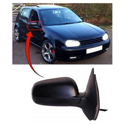 Fits VW Golf Mk4 1998-2003 Door Wing Mirror Heated Electric Black Driver Side