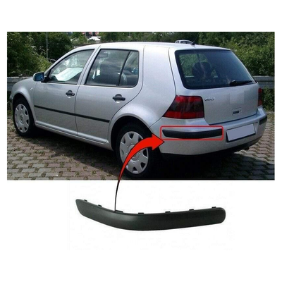 Fits VW Golf Mk4 1998-2004 Rear Bumper Moulding Mat-Black Passenger
