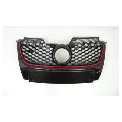 Fits VW Golf Mk5 2004-2008 Gti Front Bumper Grille Main With Red Moulding With Plate Holder
