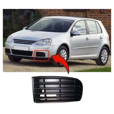 Fits VW Golf Mk5 2004-2008 Passenger Side Front Bumper Fog Grille No Fog Hole 4 Bars
