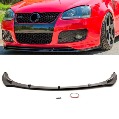 Fits VW Golf MK5 GTI Anniversary Edition 30 2004-2009 Front Lip Splitter Spoiler Gloss Black - tradevehicleparts.co.uk
