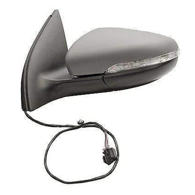 Fits VW Golf Mk6 2009-2012 Door Wing Mirror Electric Heated Power Fold With Indicator, Puddle Lamp Primed Passenger Side
