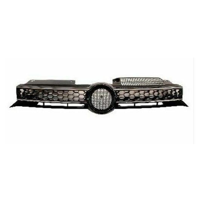Fits VW Golf Mk6 2009-2013 Front Grille Main Centre Black & Chrome GTD Only 