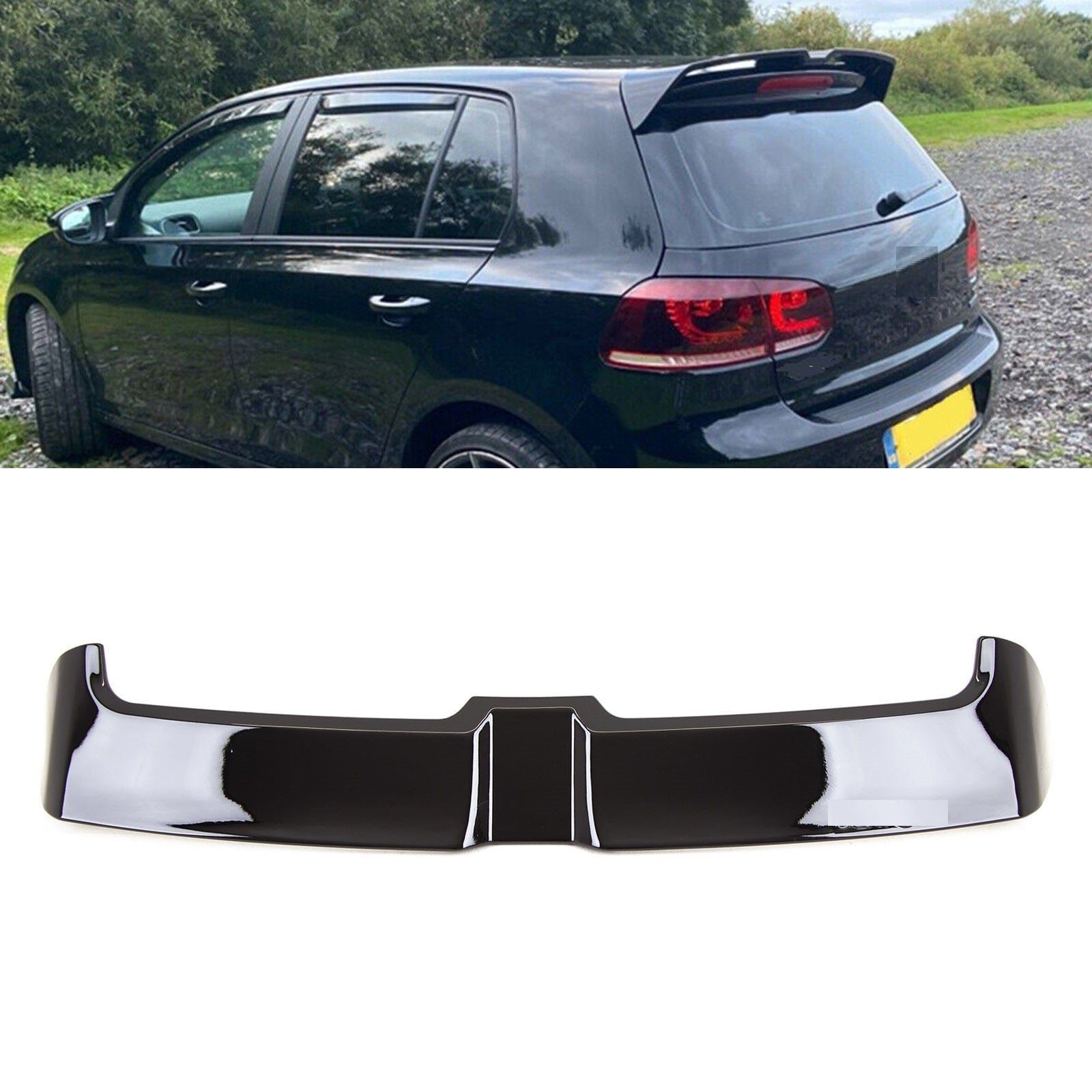 VW Golf MK6 GTI GTD R20 2008-2013 Roof Boot Spoiler Oettinger Style Gloss Black
