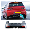 Fits VW Golf Mk6 R20 2009-2012 Rear Bumper Primed Complete With Reflectors & Glossy Black Diffuser thumbnail