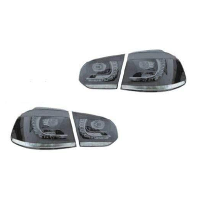Fits VW Golf Mk6 R20/Gti/Gtd 2009-2012 Rear Light Lamp Led Black Inner & Outer Section Set Left Right Side