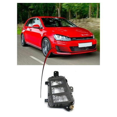 Fits VW Golf Mk7 Hatch 3/5 Dr 2012-2017 Fog Light Lamp Led Driver Side Fits Gti Models