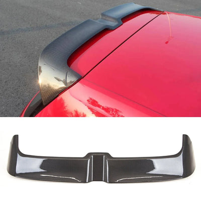 Fits VW Golf MK7 MK7.5 R GTD GTI 2013-2020 Rear Roof Boot Spoiler Oettinger Style Carbon Fibre Look - tradevehicleparts.co.uk