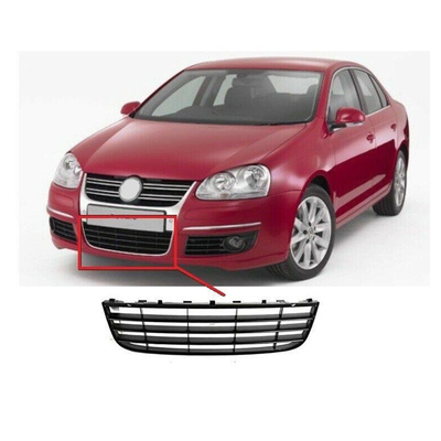 Fits VW Jetta 2005-2010 Front Bumper Grille Mat Black Without Chrome