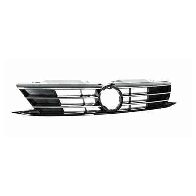 Fits VW Jetta 2014-Front Grille Main Centre Black 6 Chrome Mouldings