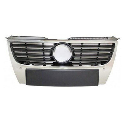 Fits VW Passat 2005-2010 Front Main Grille With Pdc Chrome Frame & Black Slats 150Mm Badge