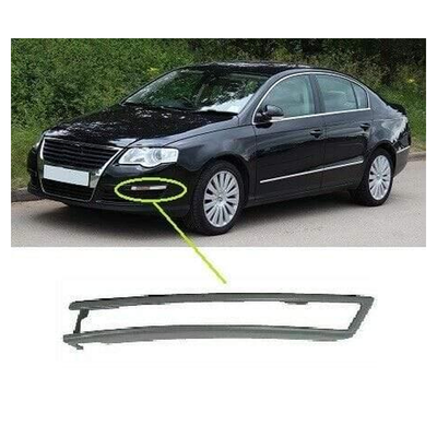 Fits VW Passat B6 2005-2010 Front Bumper Moulding Indicator Frame Primed Passenger Side