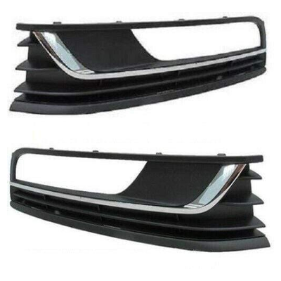 Fits VW Passat B7 2011-2014 Front Bumper Fog Grille W/ Hole Chrome Pair Left & Right