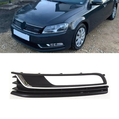 Fits VW Passat B7 2011-2014 Front Bumper Fog Grille Fog Hole Chrome Trim Left - tradevehicleparts.co.uk