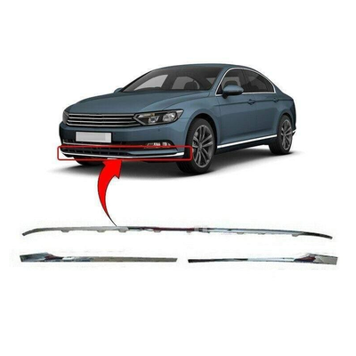 Fits VW Passat B8 2015-2019 Front Bumper Mouldings Chrome Set Of 3 Pieces Only For Gt Models