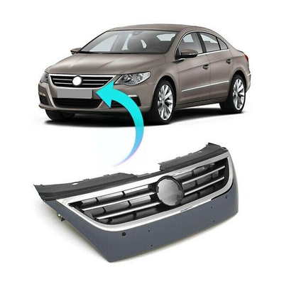 Fits VW Passat Cc 2008-2012 Main Centre Front Bumper Grille Black W/ Crome & W/ Pdc Hole