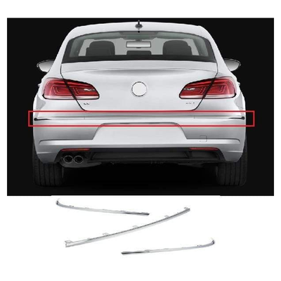 Fits VW Passat Cc 2012-2017 Rear Bumper Moulding Chrome Set Of 3