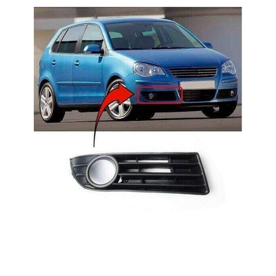 Fits VW Polo 2005-2009 Front Bumper Fog Light Grille Cover Trim With Hole Driver Side