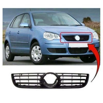 Fits VW Polo 2005-2009 Front Main Centre Grille Black