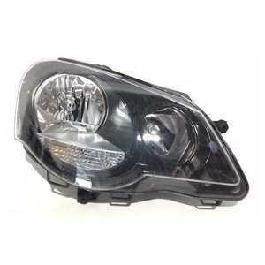 Fits VW Polo 2005-2009 Headlamp Headlight Black Driver Side