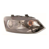 Fits VW Polo 2009-2014 Headlight Headlamp Single Reflector Type Black Driver Side thumbnail