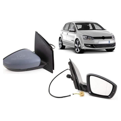 Fits VW Polo 2009-2014 Door Wing Mirror Manual With Indicator Primed Cover Driver Side