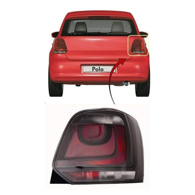 Fits VW Polo 2009-2014 Rear Light Lamp Driver Side Black Type