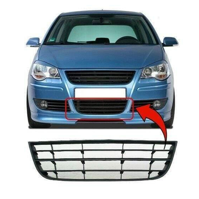 Fits VW Polo 9N 2005-2009 Front Bumper Grille Mat Black