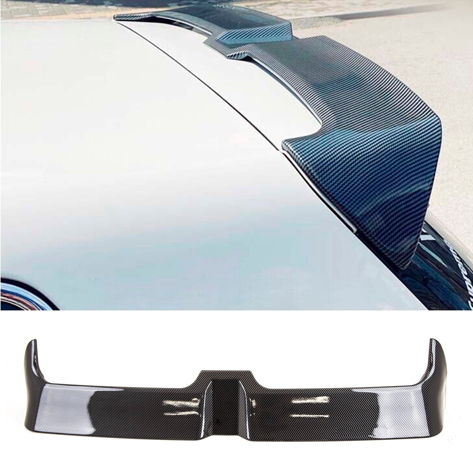 VW Polo MK5 6R 6C 2009-2017 Rear Roof Boot Lip Spoiler Oettinger Style Carbon Look