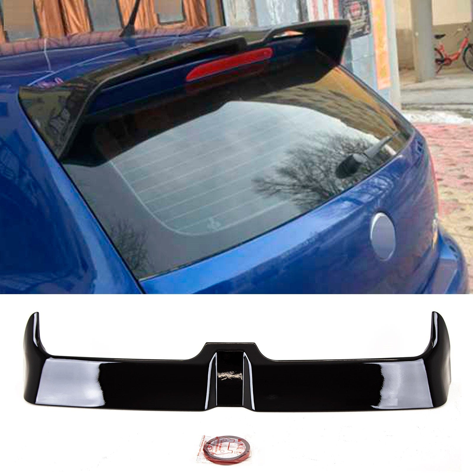 VW Polo MK5 6R 6C 2009-2017 Rear Roof Boot Lip Spoiler Oettinger Style Gloss Black