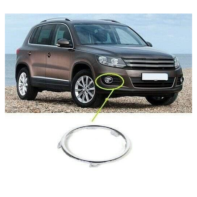 Fits VW Tiguan 2011-2016 Front Bumper Fog Grille Chrome Ring Moulding Driver Side