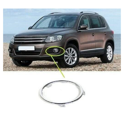 Fits VW Tiguan 2011-2016 Front Bumper Fog Grille Chrome Ring Moulding Passenger Side