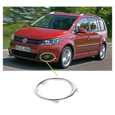Fits VW Touran 2010-2015 Front Bumper Fog Grille Chrome Ring Moulding Passenger Side