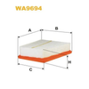WIX Air Filter WA9694 thumbnail