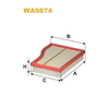 WIX Air Filter WA9874 thumbnail