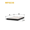 WIX Cabin Filters Cabin Filter WP9236 thumbnail