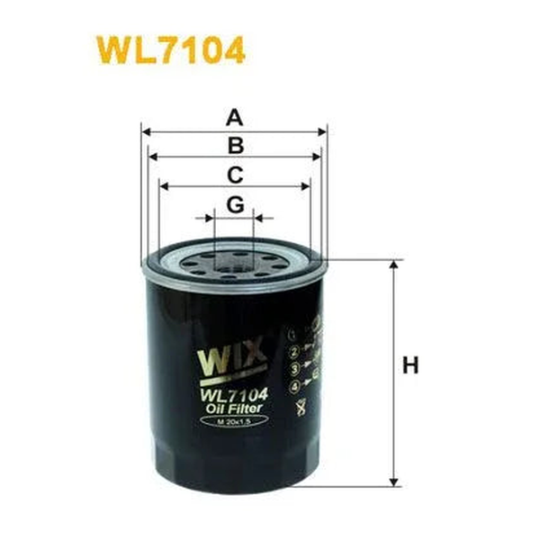 WIX Oil Filter WL7104