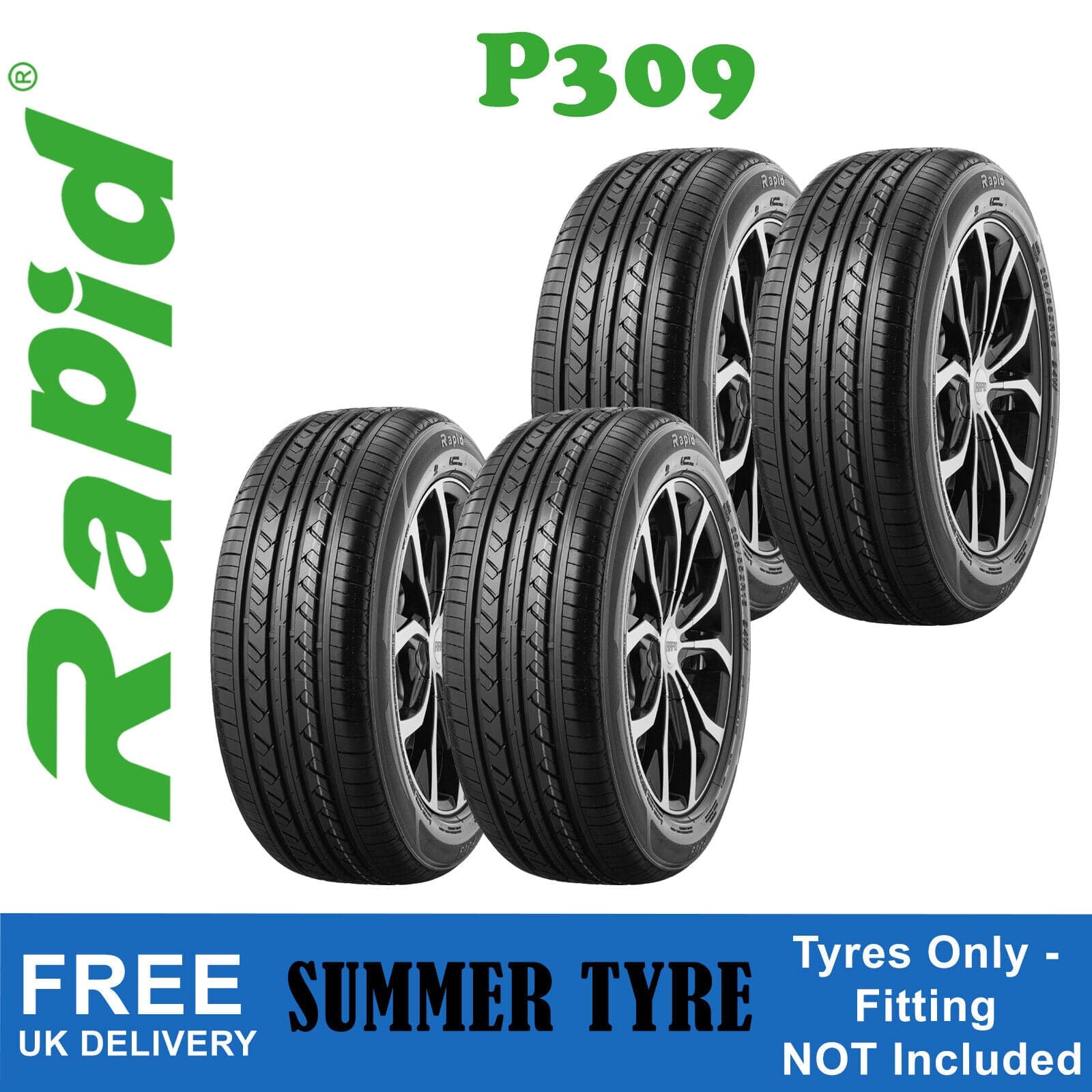 155 65 R13 Rapid Tyres 15565R13 P309 High Mileage 73T EE Rated