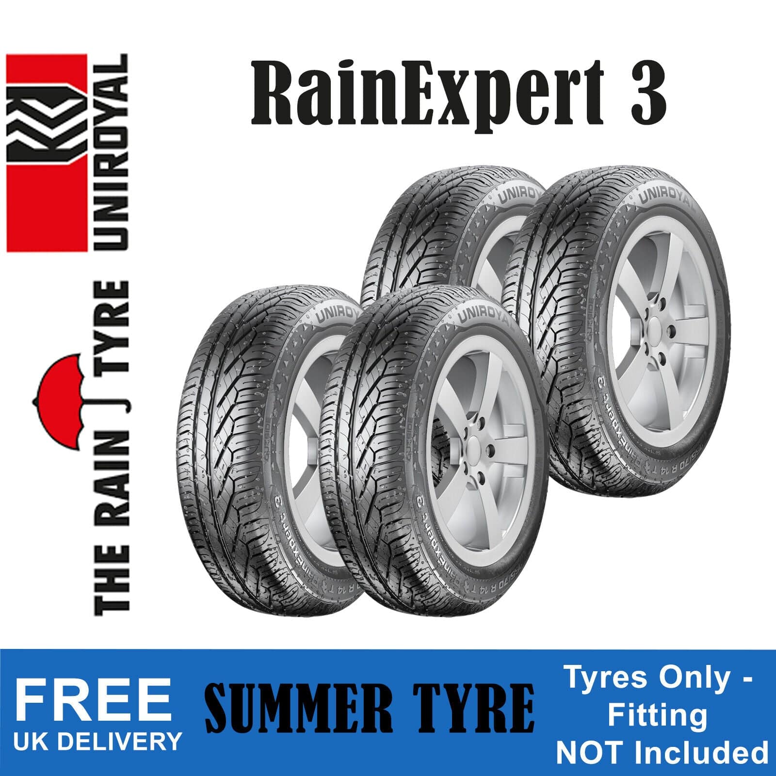 155 65 R13 Uniroyal Tyres 155 65 13 73T Rainexpert3 Summer EB 70Db x4