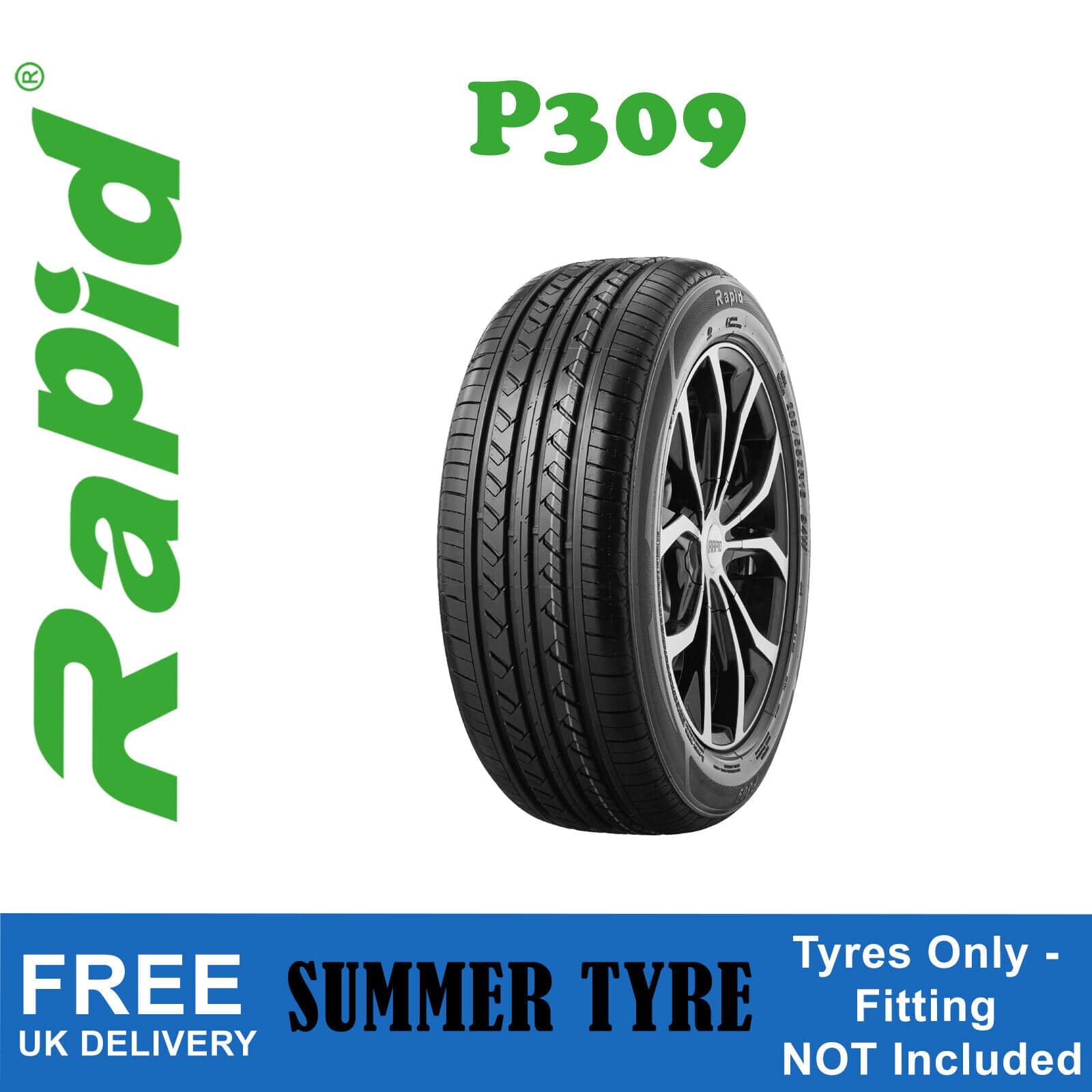 165 65 R13 Rapid Tyre 16565R13 P309 High Mileage 77T EC Rated 70dB