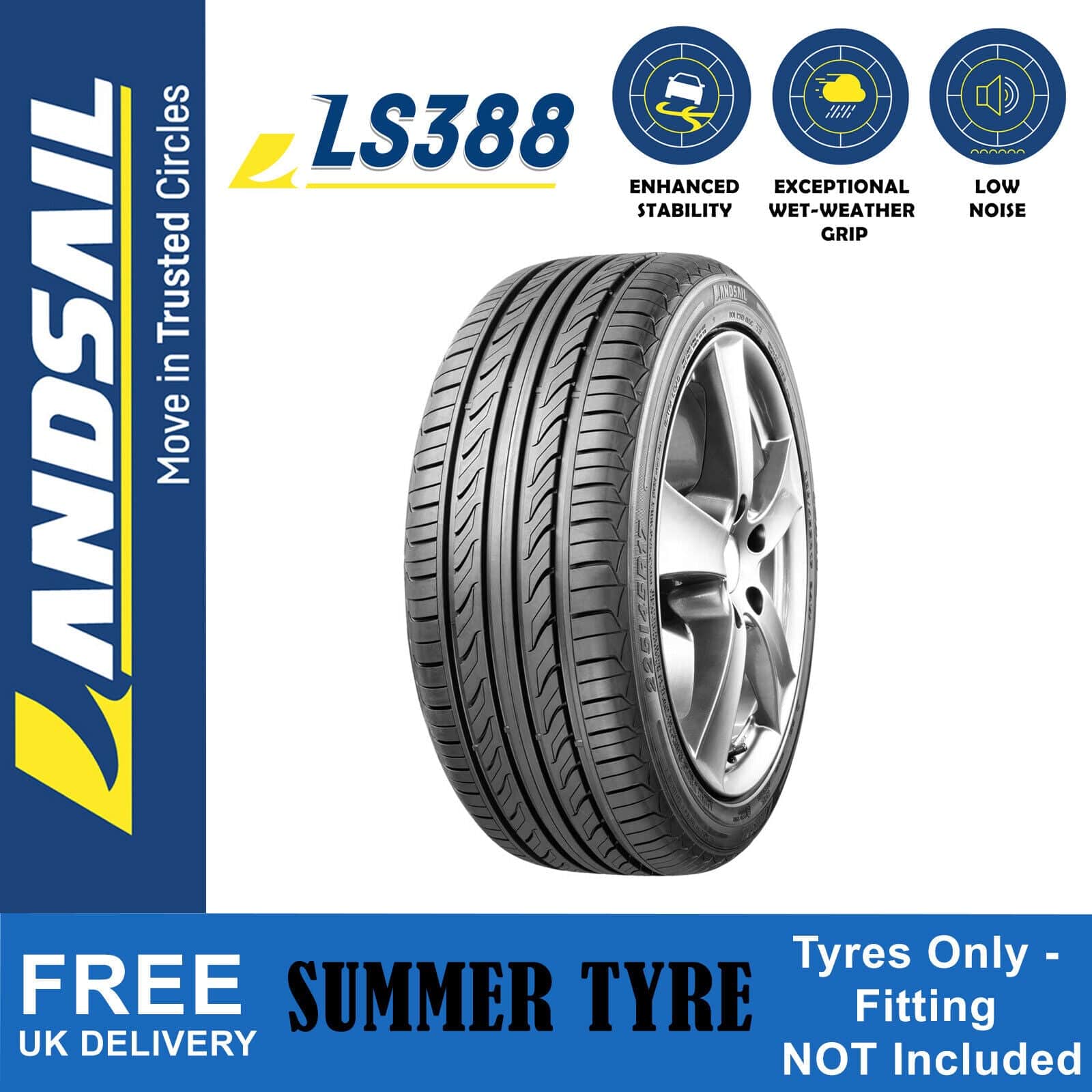 165 70 R13 Landsail Tyre 165 70 13 79H LS388 Summer EB Rated 69Db