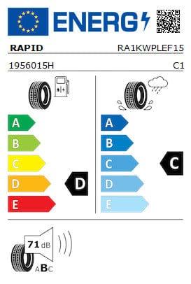 Rapid P309 High Mileage 195/60 R15 88H Tyre Summer EU Label D/C 71dB Set of 2 - image 3