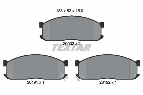 Textar Brake Pads Full Set Of 4 Front 2000201 - image 4